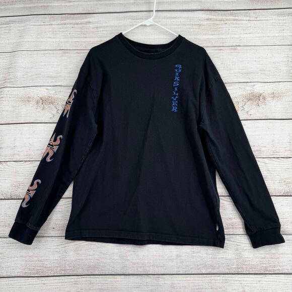 Quiksilver Surfers of Fortune Collection Long Sleeve T-Shirt‎ Men's Medium Black - Picture 1 of 13